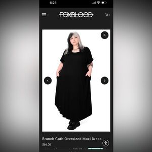 Foxblood Brunch Goth maxi dress